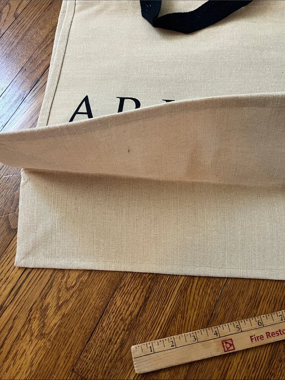 ARHAUS Natural Canvas Tote with Black Handles